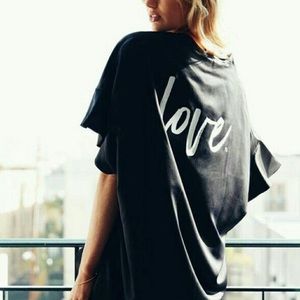 Black Victoria Secret Satin Robe